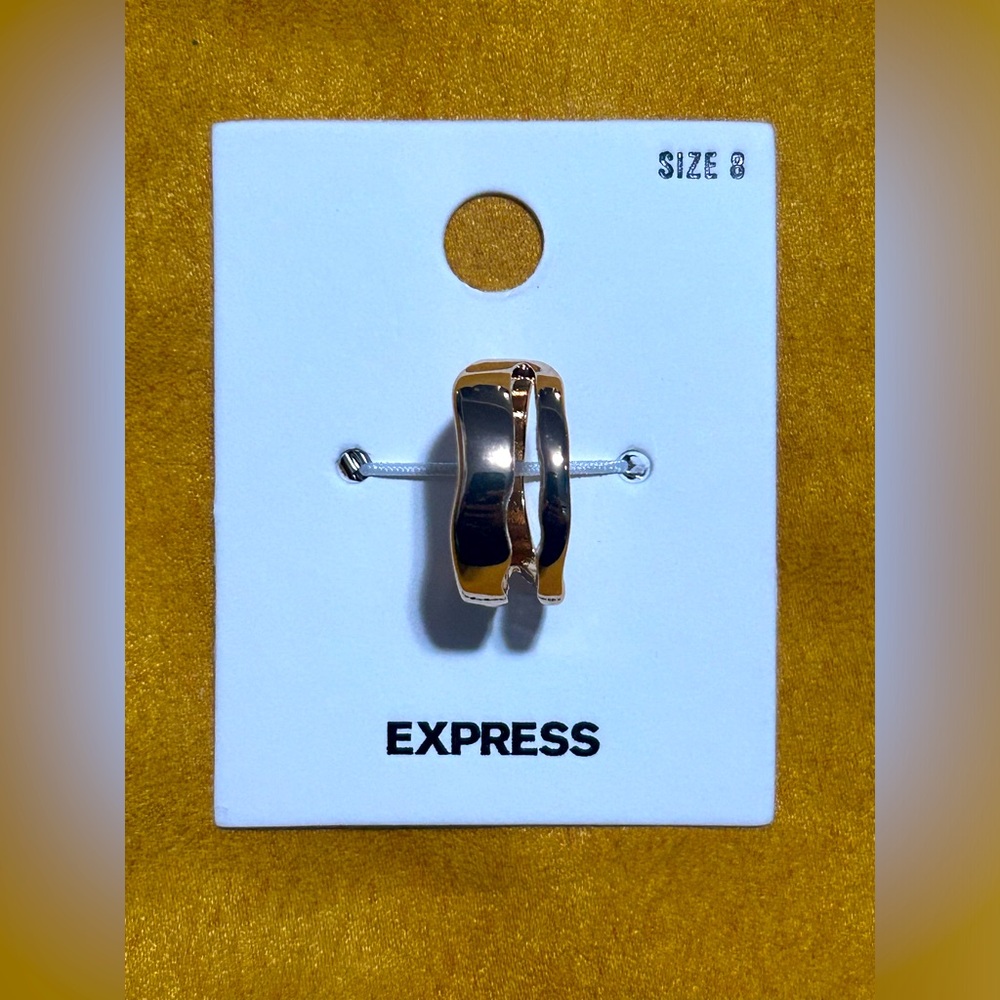 Express  Gold Tone Ring Size 8